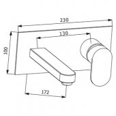 Francis Pegler Strata Wall Mounted Basin Mixer Tap