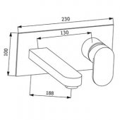 Francis Pegler Haze Wall Mounted Thermostatic Bath Filler Tap & Shower Kit