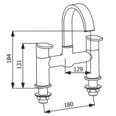 Francis Pegler Strata Blade Wall Mounted Bath Filler Tap