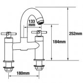 Buff Bath Filler - Chrome