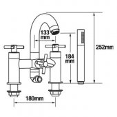 Burlington Claremont Traditional Bath Shower Mixer Tap