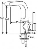 Sagittarius Oveta Cloakroom Basin Mixer Tap