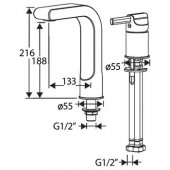 Sagittarius Eclipse 3 Hole Bath Filler Tap