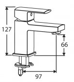 Sagittarius Axis Monobloc Basin Mixer Tap with Sprung Waste