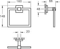 VitrA Q Line Tumbler and Holder 44993