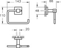 VitrA Q Line Covered Toilet Roll Holder - 44996