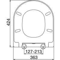 D ONE Toilet Seat in White - 86511 - Euroshowers