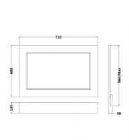 Washington White Bath End Panel 700 - RAK Ceramics 