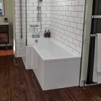 Beaufort Shannon 1500 x 850mm Beauforte Reinforced Shower Bath - Left Hand