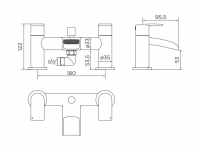 Niagara Kingsbury Traditional Bath Shower Mixer Tap