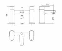 Niagara Balham Waterfall Bath Shower Mixer Tap