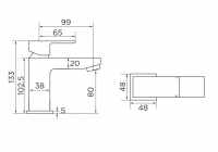 Lismore Lever Monobloc Basin Mixer Tap Inc Sprung Waste - HighLife Bathrooms