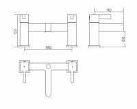 Francis Pegler Izzi Deck Bath Filler Tap