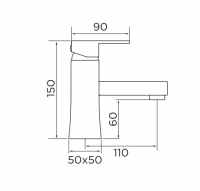 Linton Bathroom Basin Monobloc Mixer Tap & Sprung Waste - HighLife Bathrooms