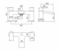 Idegem Bath/Shower Mixer w/Bracket