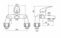 Niagara Balham Waterfall Bath Shower Mixer Tap