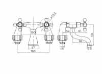 Alabio Bath/Shower Mixer w/Bracket