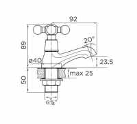 Skara Lever - Bath Pillar Taps (Pair) - Highlife Bathroom