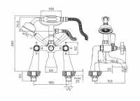 Fife Black Bath Shower Mixer Tap - Highlife Bathrooms