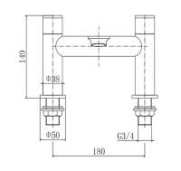 Niagara Albury Brushed Brass Bath Shower Filler Tap