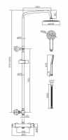 Pure Malia Round Thermostatic Bar Shower Valve 