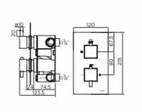 Niagara Arlington Traditional Chrome Twin Concealed Shower Valve - Single Outlet