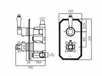 Niagara Equate Chrome Twin Concealed Shower Valve - Single Outlet