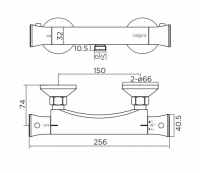 Emotion Bar Shower Valve Thermostatic  Abacus