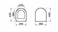 VitrA S50 Replacement Toilet Seat - Standard Close - 72003301 