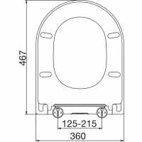 VitrA S50 Replacement Toilet Seat - Standard Close - 72003301 