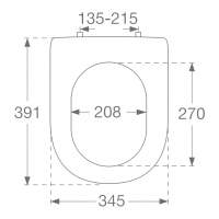 Rainbow Middle D Style Soft Close Quick Release Toilet Seat - 87310 - Euroshowers