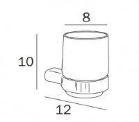 Inda Mito Robe Hook 2 x 6H x 4cm 