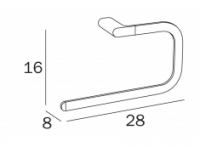 Inda Mito Double Swing Towel Rail 40 x 9H x 2cm 