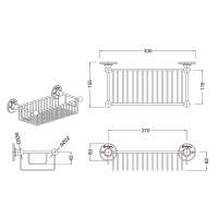 Burlington Shallow Corner Basket  217 x 217 x 60mm 