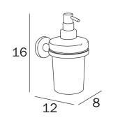 Inda Mito Liquid Soap Dispenser 8 x 15H x 13cm 