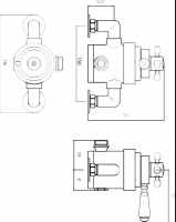 Burlington Trent Concealed Traditional 3 Controlled Shower with Fixed Head & Handset - TF3S