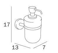 Inda One Liquid Soap Dispenser 8 x 16H x 12cm 