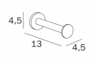 Inda One Towel Rail 35-x-4.5-x-7cm 