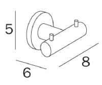 Inda Touch Robe Hook 5 x 5cm - A46200 CR