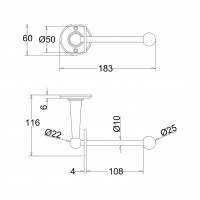 Burlington Toilet Roll Holder - 122 x 176mm 