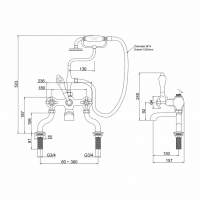 Burlington Anglesey Deck Mounted Bath Filler Tap - AN23