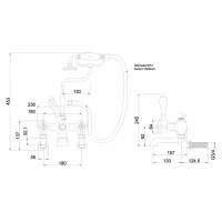 Burlington Anglesey Monobloc Bidet Mixer Tap with High Central Indice - AN13