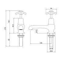 Burlington Birkenhead 5" Traditional Basin Taps - BI2