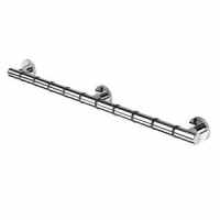 Croydex Straight Grab & Grip Bar 890mm - Chrome Finish