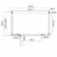 Aquadart Inline 1200 x 800mm 3 Sided Hinge Door Shower Enclosure with Two Side Panels 