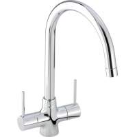 Abode Verve 1 Bowl & Drainer Inset Kitchen Sink - Stainless Steel