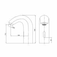 Edwardian Monobloc Basin Tap with Click Clack Waste, Holborn London 1855