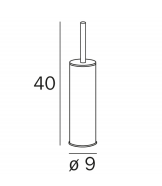 VitrA Q Line WC Brush and Holder 44999 