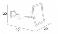 Inda Wall-mounted magnifying mirror, with jointed arm