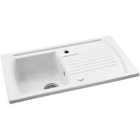 NUIE Fireclay 1.5 Bowl Counter Top Sink 1010 x 525mm